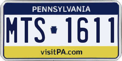 PA license plate MTS1611
