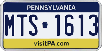 PA license plate MTS1613