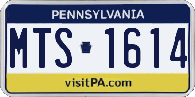 PA license plate MTS1614