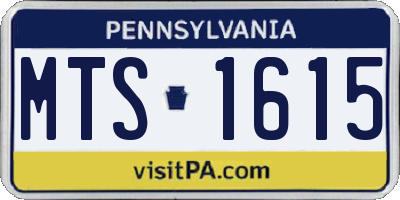 PA license plate MTS1615
