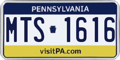 PA license plate MTS1616