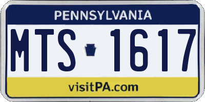 PA license plate MTS1617