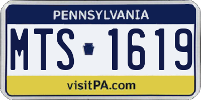 PA license plate MTS1619