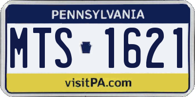 PA license plate MTS1621