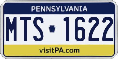 PA license plate MTS1622