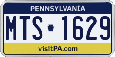 PA license plate MTS1629