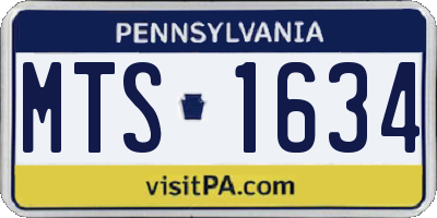 PA license plate MTS1634