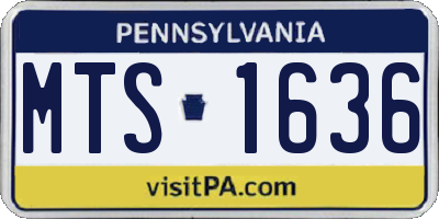 PA license plate MTS1636