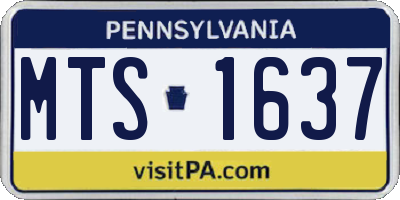 PA license plate MTS1637