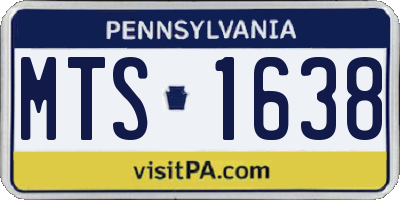 PA license plate MTS1638