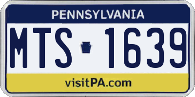 PA license plate MTS1639