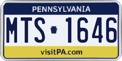 PA license plate MTS1646