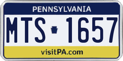 PA license plate MTS1657
