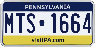 PA license plate MTS1664