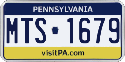 PA license plate MTS1679