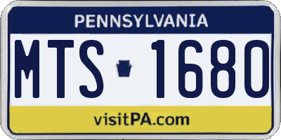 PA license plate MTS1680