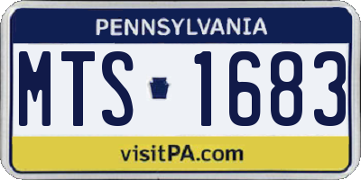 PA license plate MTS1683