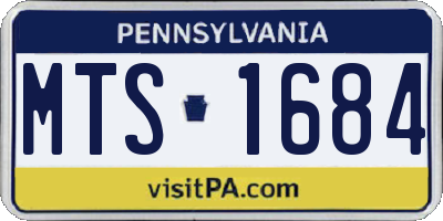 PA license plate MTS1684