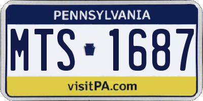 PA license plate MTS1687
