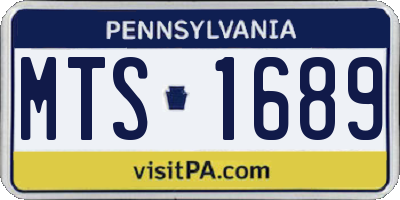PA license plate MTS1689
