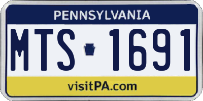 PA license plate MTS1691