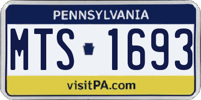 PA license plate MTS1693