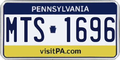 PA license plate MTS1696