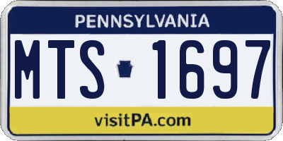 PA license plate MTS1697