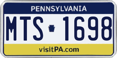 PA license plate MTS1698