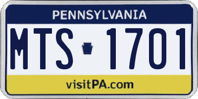 PA license plate MTS1701