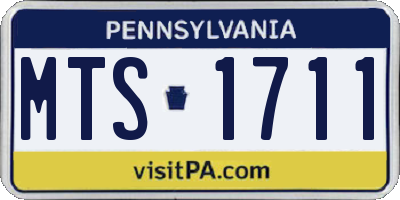 PA license plate MTS1711