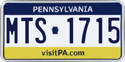 PA license plate MTS1715