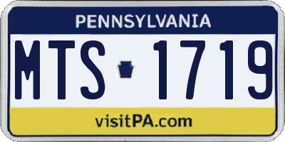 PA license plate MTS1719