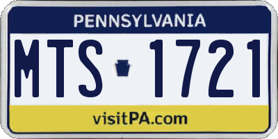 PA license plate MTS1721