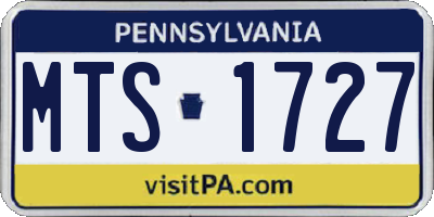PA license plate MTS1727