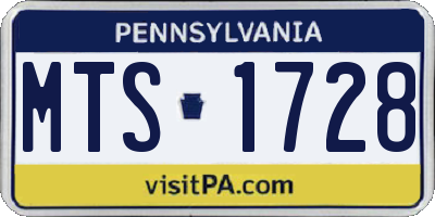 PA license plate MTS1728