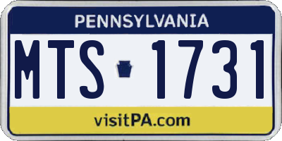 PA license plate MTS1731