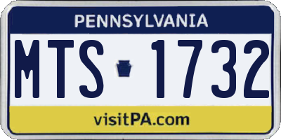 PA license plate MTS1732