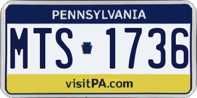 PA license plate MTS1736