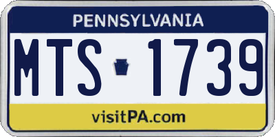 PA license plate MTS1739