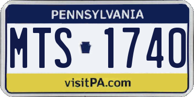 PA license plate MTS1740