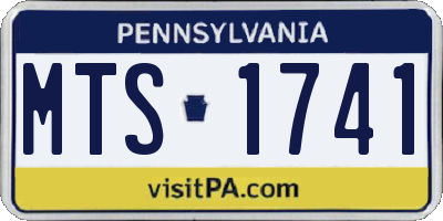 PA license plate MTS1741
