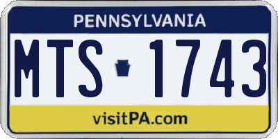 PA license plate MTS1743
