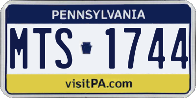 PA license plate MTS1744
