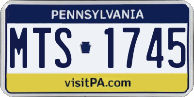 PA license plate MTS1745