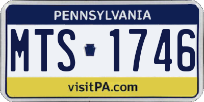 PA license plate MTS1746