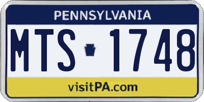 PA license plate MTS1748