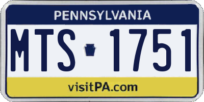 PA license plate MTS1751