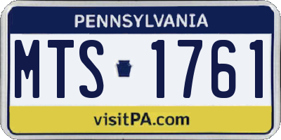 PA license plate MTS1761