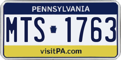 PA license plate MTS1763
